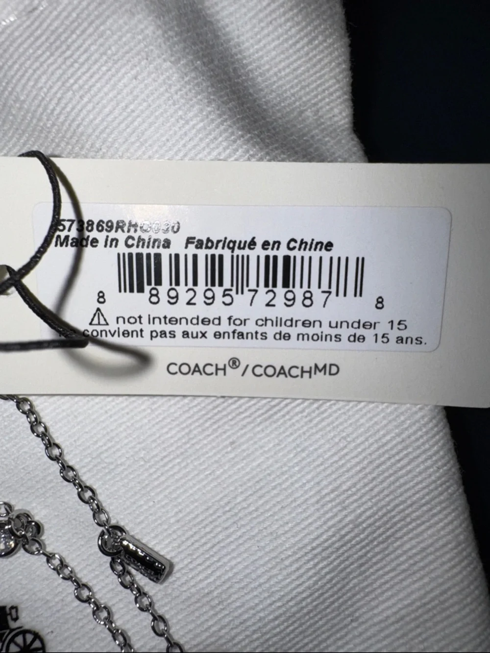 COACH Silver-Tone Charm Bracelet with Heart & Logo Charms